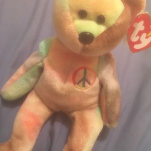Peace beanie baby